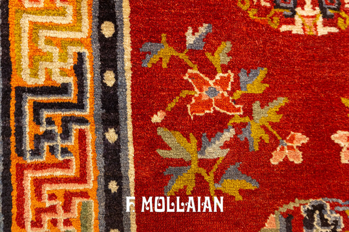 Antique Tibetan Rug Red Field n°:715174